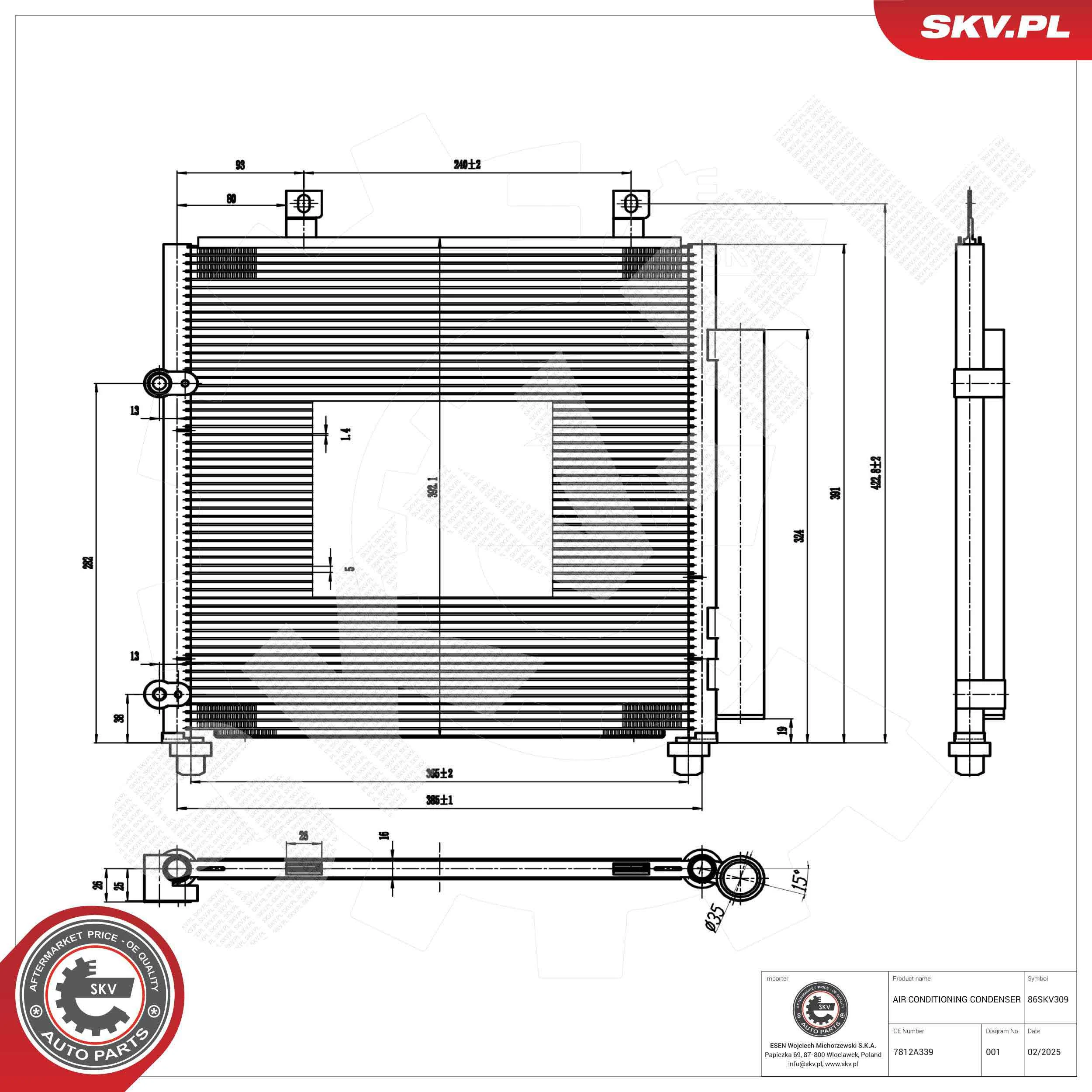 Condenser, air conditioning